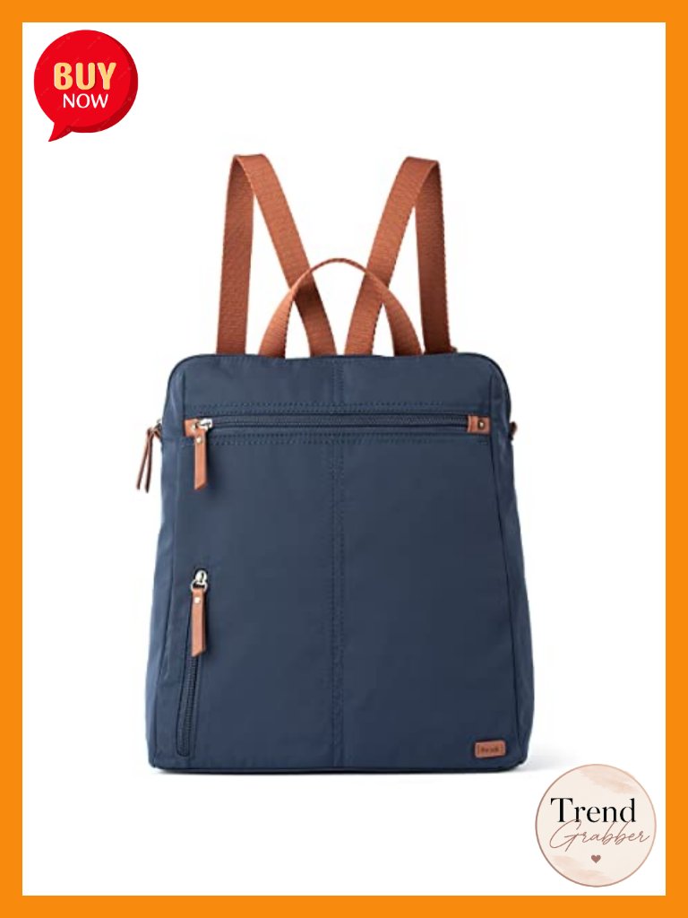 Recycled Nylon Backpack With Laptop Compartment, Adjustable Strap, Work Travel